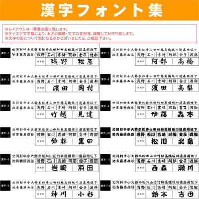 表札gho 24 Kanji 漢字タイプライン付き ステンレスレーザーカット表札