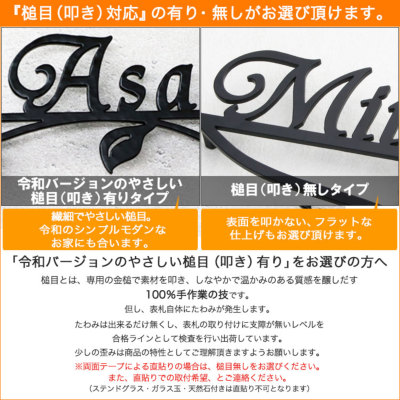 錆びないアイアン表札 アルミ表札「番地のみ・アンダーライン無し